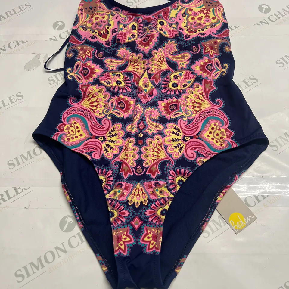 BODEN FLORAL PRINT SWIMSUIT IN PINK SIZE 12
