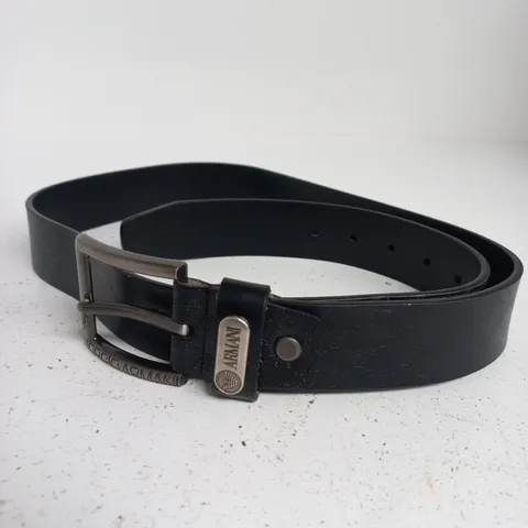 ARMANI BLACK LEATHER BELT β MEN'S - SIZE UNSPECIFIED