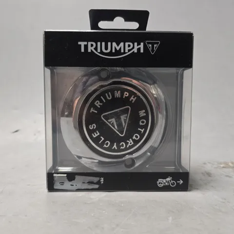 BOXED TRIUMPH CHROME CLUTCH BADGE