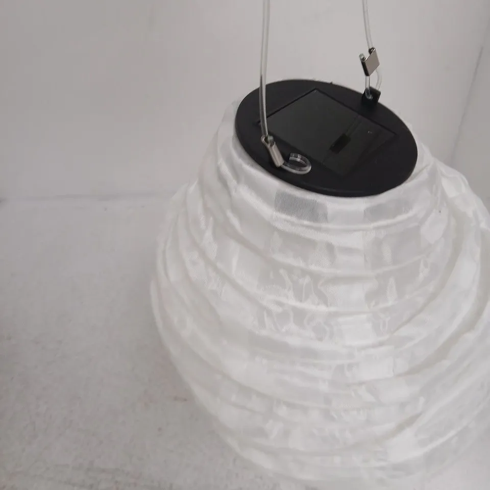 MANDORIN LANTERNS 20CM OVAL SOLAR LANTERN – GARDEN HANGING LIGHT (BOXED)