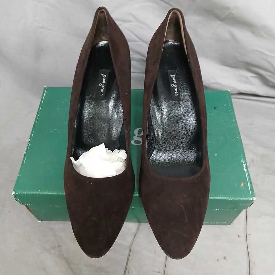 PAUL GREEN BROWN SUEDE PUMPS – UK 7