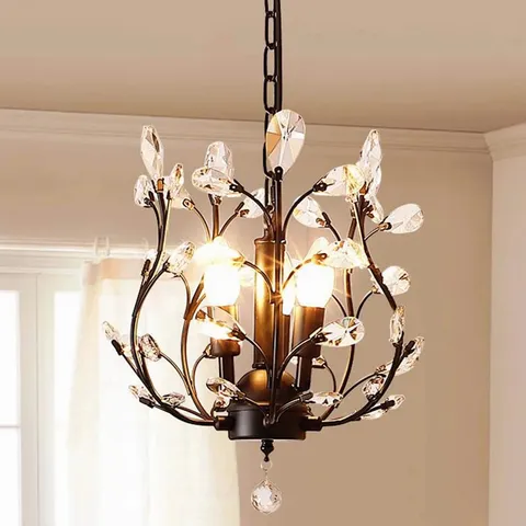 BOXED NEVIS 3-LIGHT UNIQUE/STATEMENT CHANDELIER