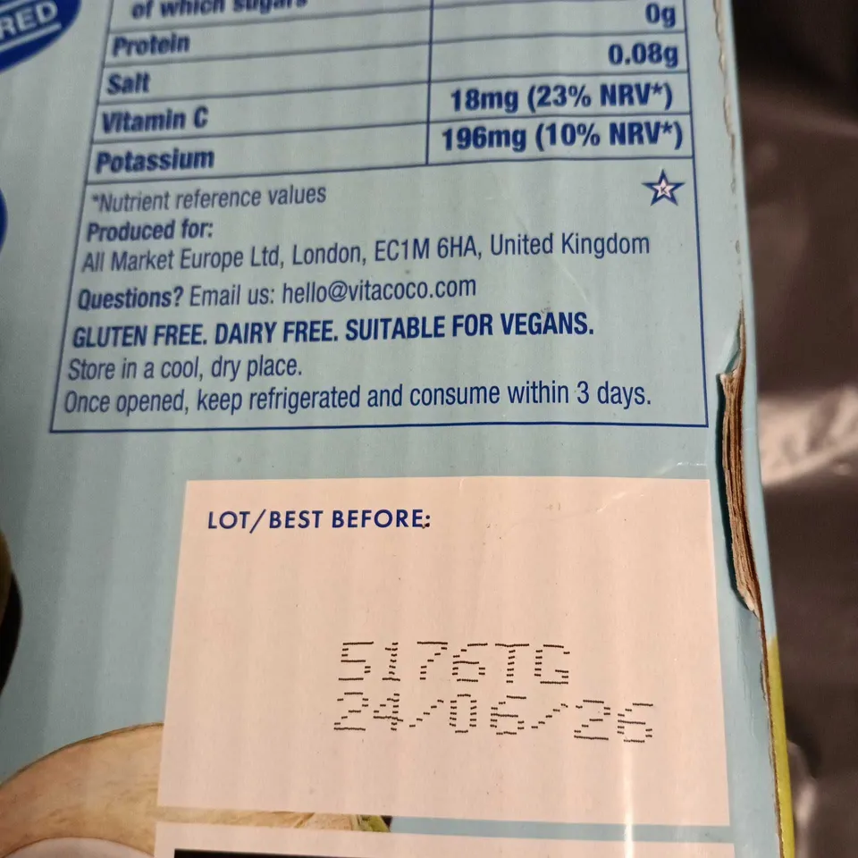 VITA COCO COCONUT WATER – THE ORIGINAL, 6 X 1L PACK