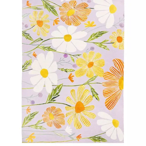 WILDFLOWERS INDOOR/OUTDOOR WASHABLE RUG