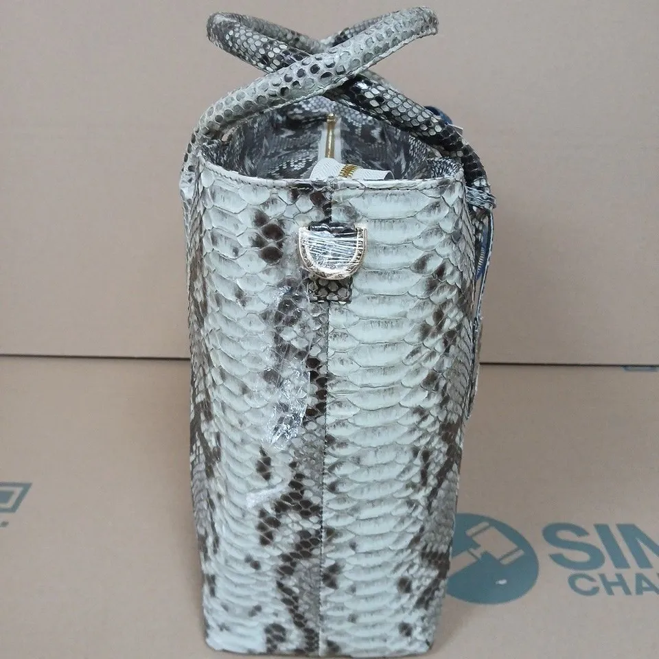 LA MAREY SNAKESKIN TOTE BAG 