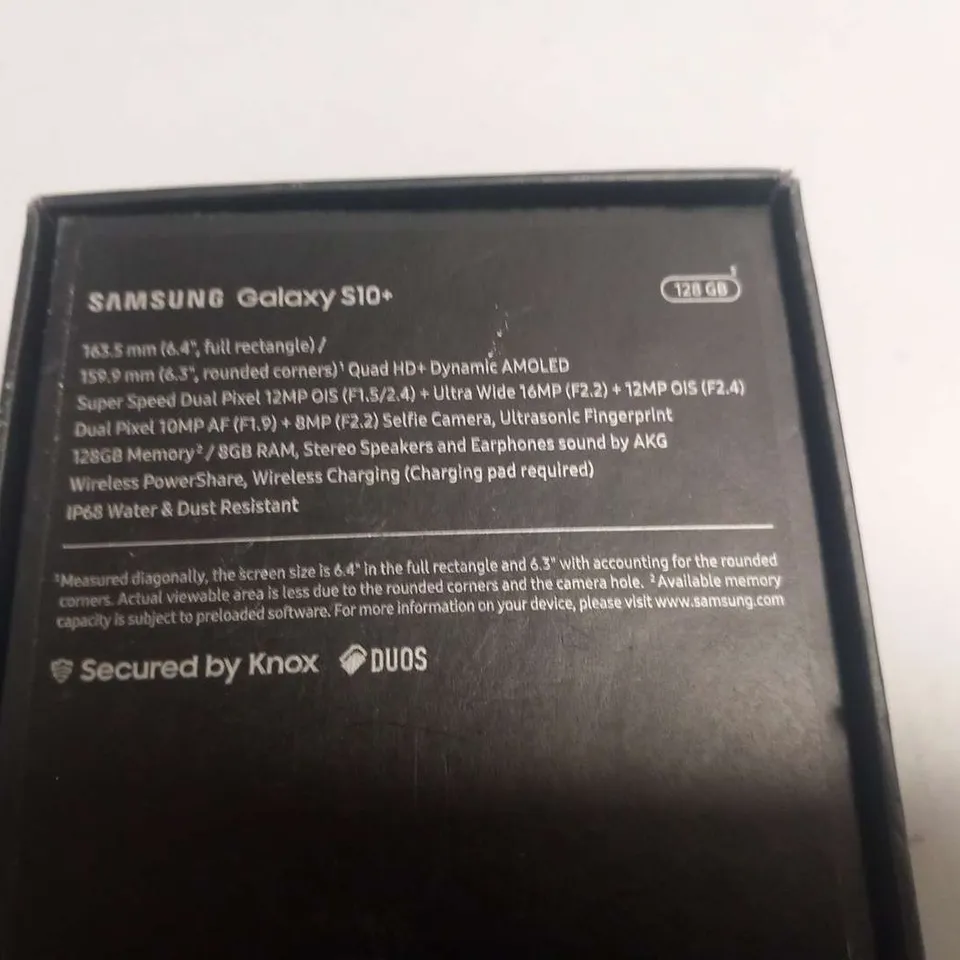 BOXED SAMSUNG GALAXY S10+ MOBILE PHONE