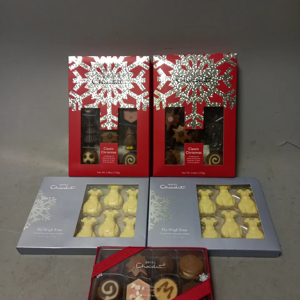 5 X SEALED HOTEL CHOCOLAT CHIRSTMAS SELECTIONS 