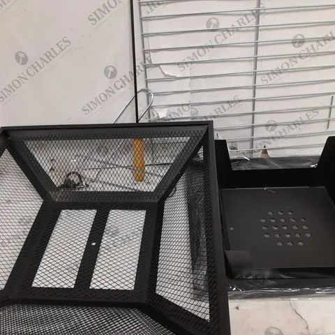 ALIVIO SQUARE FIRE PIT WITH BBQ GRILL