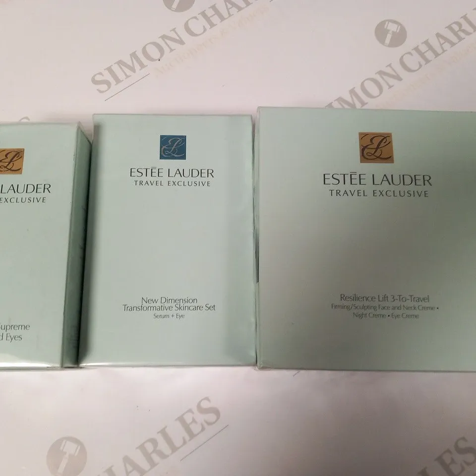 APPROXIMATELY 11 ASSORTED ESTEE LAUDER TRAVEL EXCLUSIVE COSMETICS PRODUCTS TO INCLUDE; 