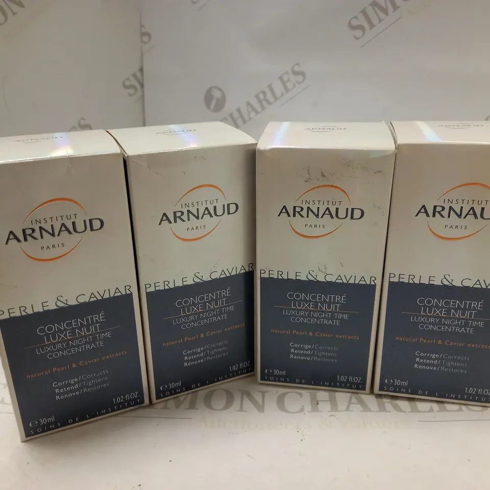 LOT OF 4 INSTITUT ARNAUD PEARL & CAVIAR LUXURY NIGHT TIME CONCENTRATE 1.02OZ.