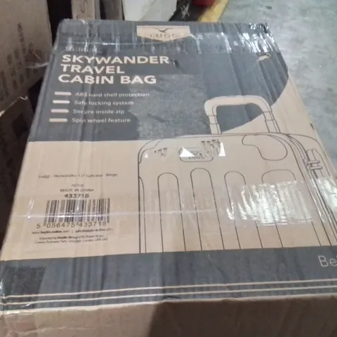 BOXED LUGG 15INCH SKYWANDER TRAVEL CABIN BAG BEIGE