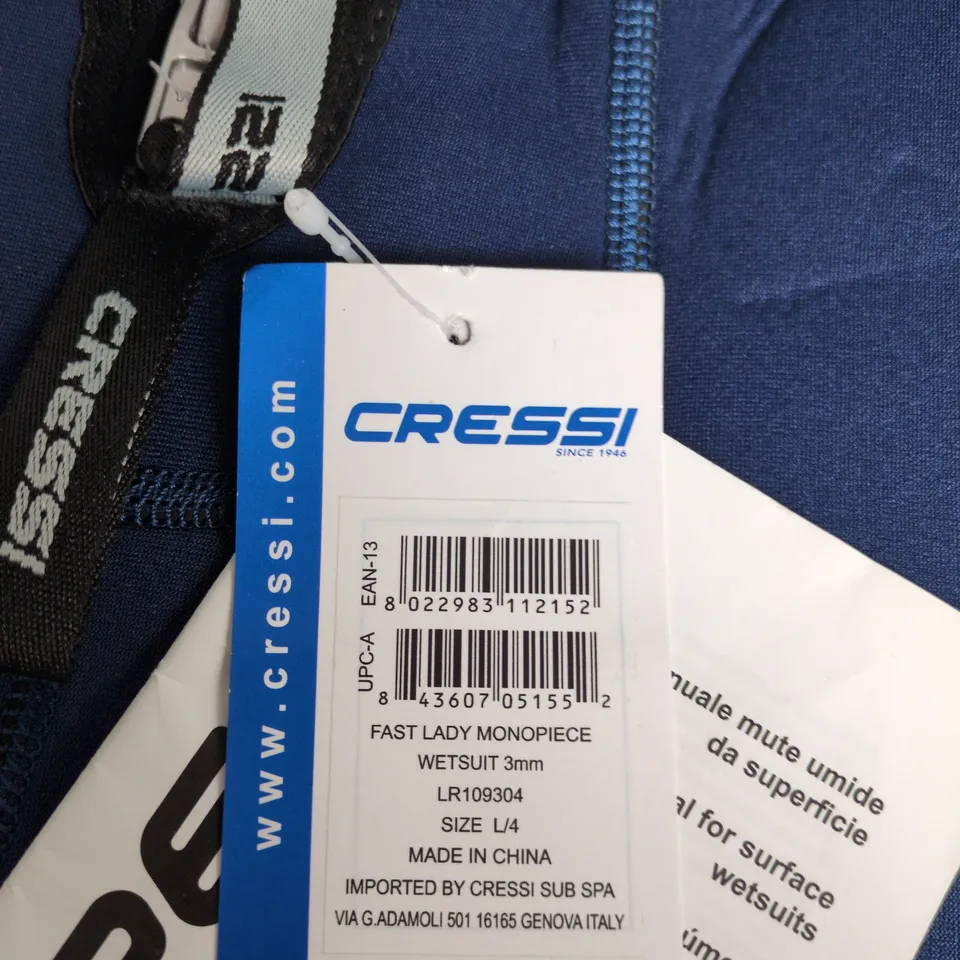 CRESSI LADY 3MM WETSUIT – SIZE L/4 – MADE IN CHINA