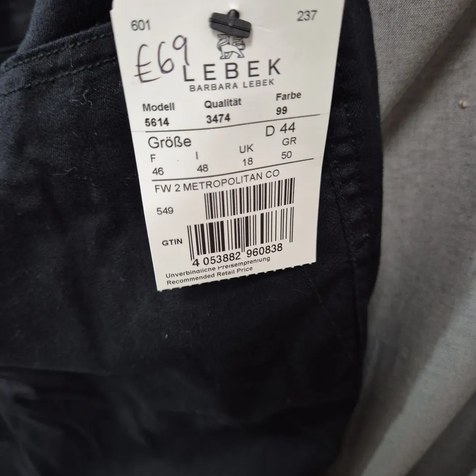 LEBEK BARBARA LEBEK WOMEN'S BLACK TROUSERS – UK 18
