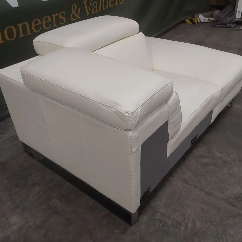 QUALITY DESIGNER ITALIAN MADE LEATHER CHAISE LOUNGE CORNER SOFA PIECE - PART ONLY 