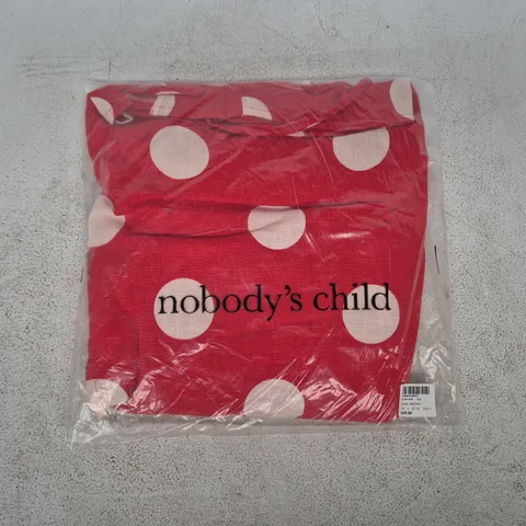 BAGGED NOBODY'S CHILD MADDY MIDI DRESS IN RED SIZE UK 8