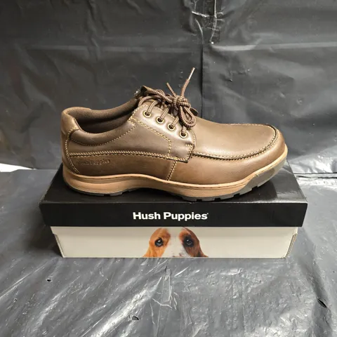 HUSH PUPPIES TUCKER BROWN MEN'S SHOES UK 9 - BOXED