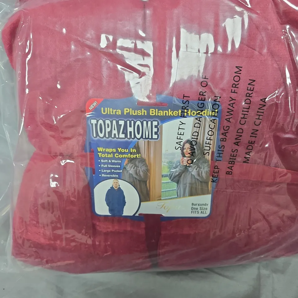 8 TOPAZHOME ULTRA PLUSH BLANKET HOODIES – PINK, ONE SIZE