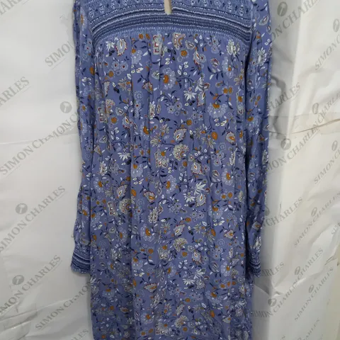 FAT FACE MINI DRES IN BLUE FLORAL SIZE 8