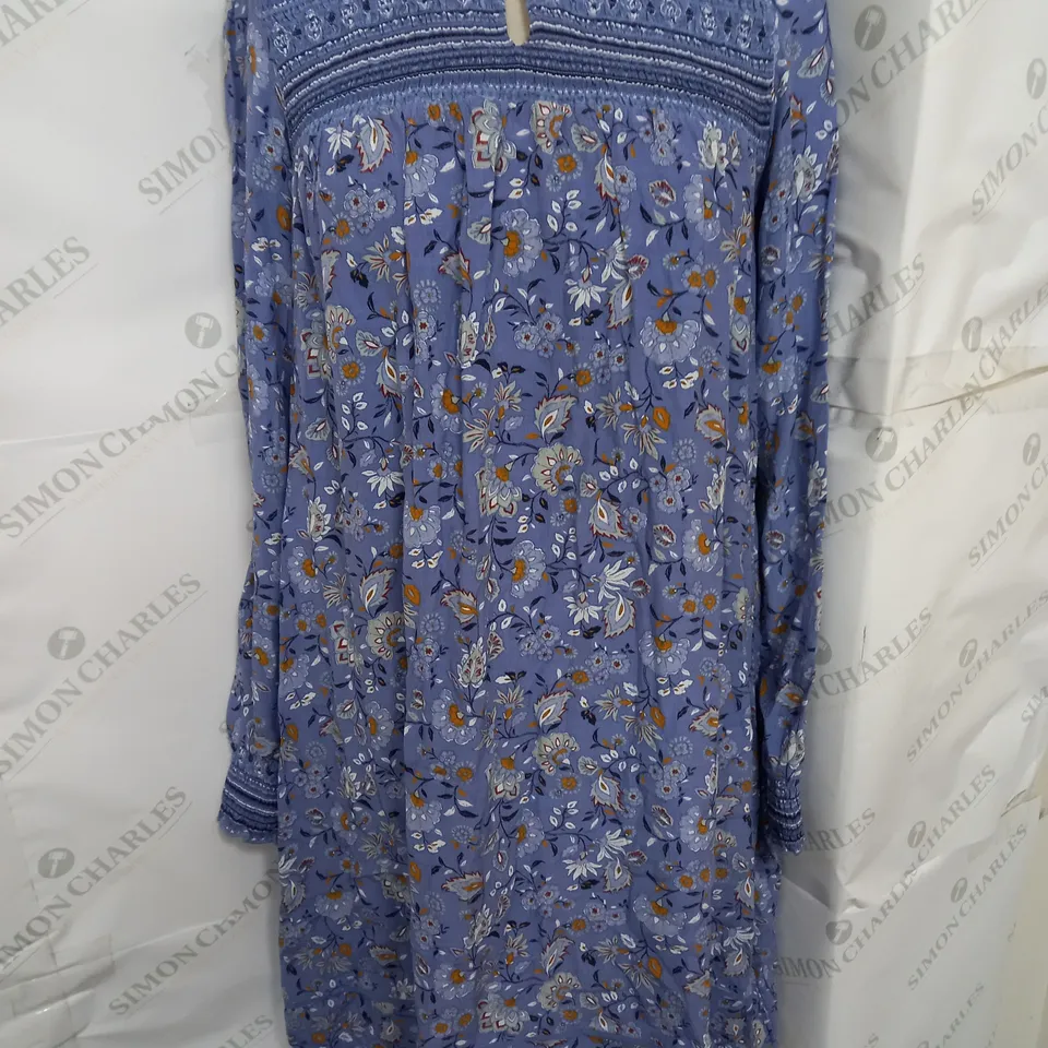 FAT FACE MINI DRES IN BLUE FLORAL SIZE 8