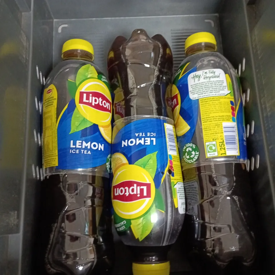 LOT OF 5 1.25L OF LIPTONS ICED TEA - LEMON + PEACH
