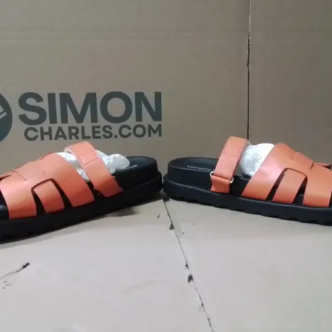 BOXED BRAND NEW APPROXIMATELY 6 SIMPLY BE PHEOBE WIDE SHOES ORANGE SIZE 6