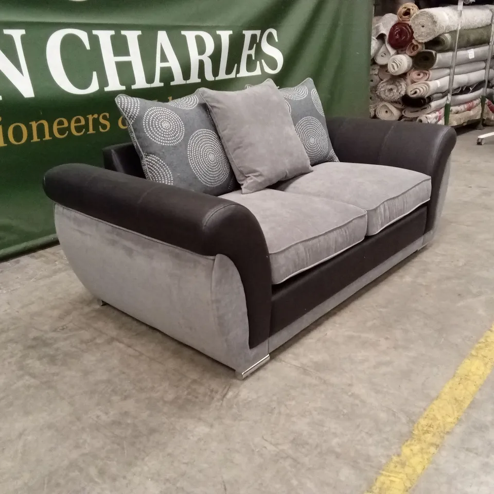 DANUBE FABRIC/FAUX LEATHER SOFA BED RRP £629
