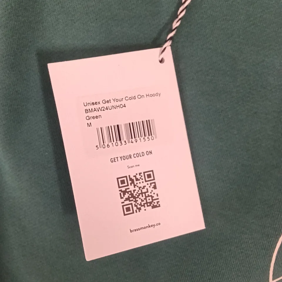 BRAND NEW BRASS MONKEY HOODIES - GREEN SIZE MEDIUM 10