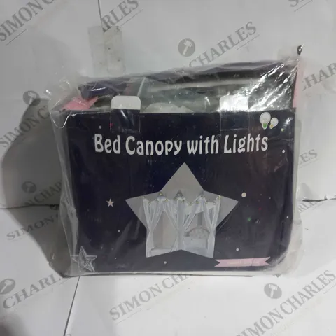 BOXED BED CANOPY WITH LIGHTS