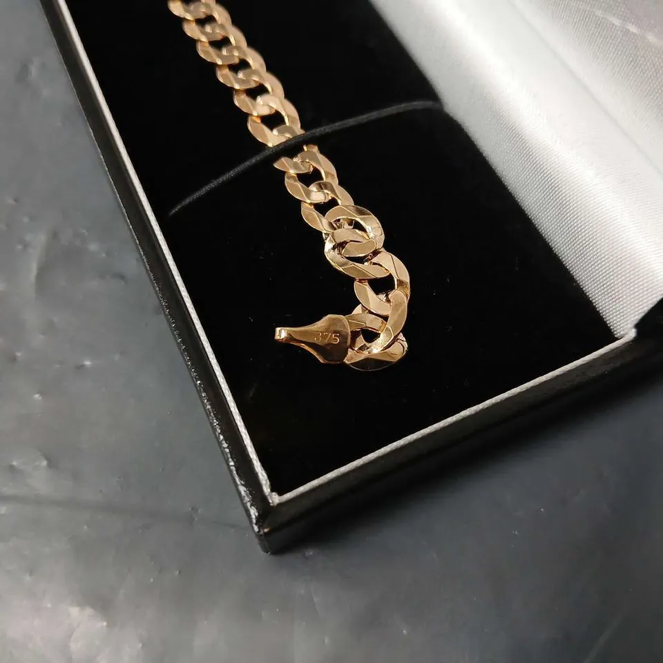 9CT YELLOW GOLD 1/4OZ SOLID DIAMOND CUT NECKLACE RRP £549