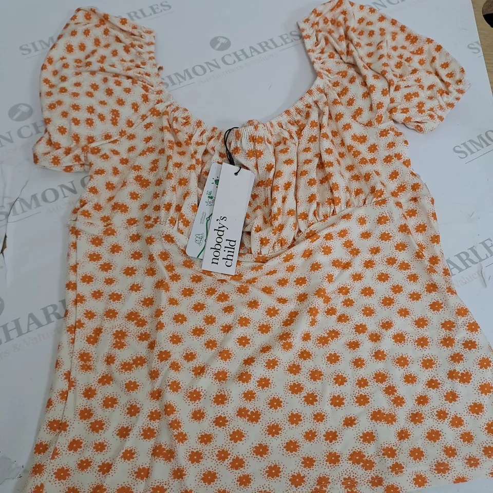 NOBODY CHILD FLOWERED DESIGN TOP SIZE M