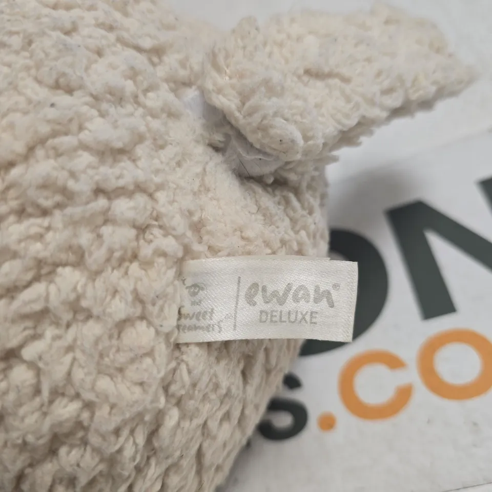 SOFT PLUSH SHEEP TOY – CREAM BODY, EWAN DELUXE BABY SHUSHING SLEEP SHEEP | GREY
