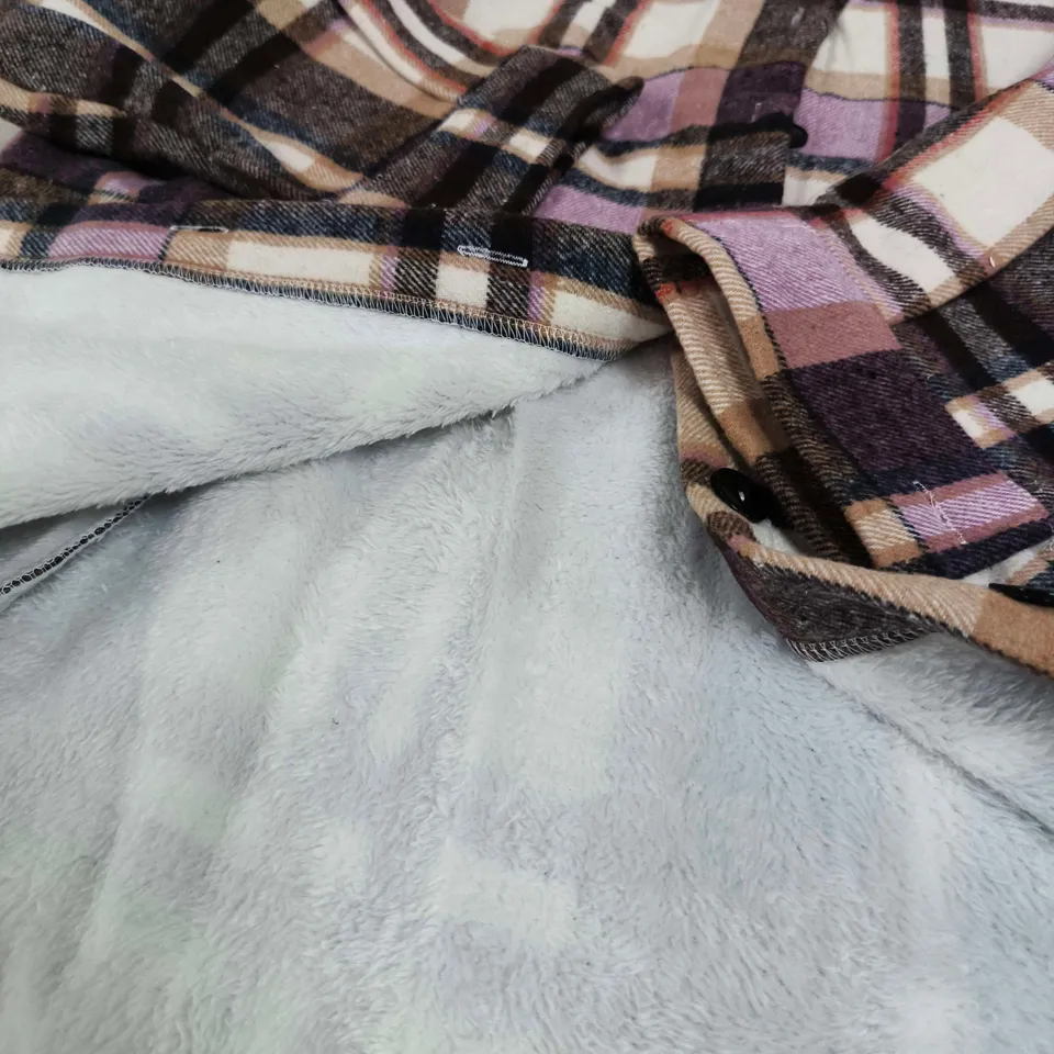 LA MAREY PLAID FLANNEL SHIRT WITH FLEECE LINING – UK XL TAGGED