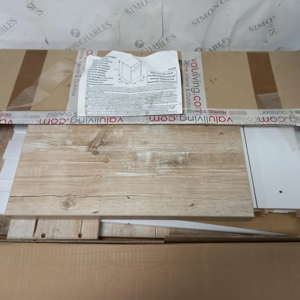 BOXED HARKON 2-DRAWER BED SIDE TABLE