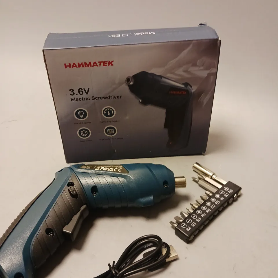 BOXED HANMATEK 3.6V ELECTRIC SCREWDRIVER 