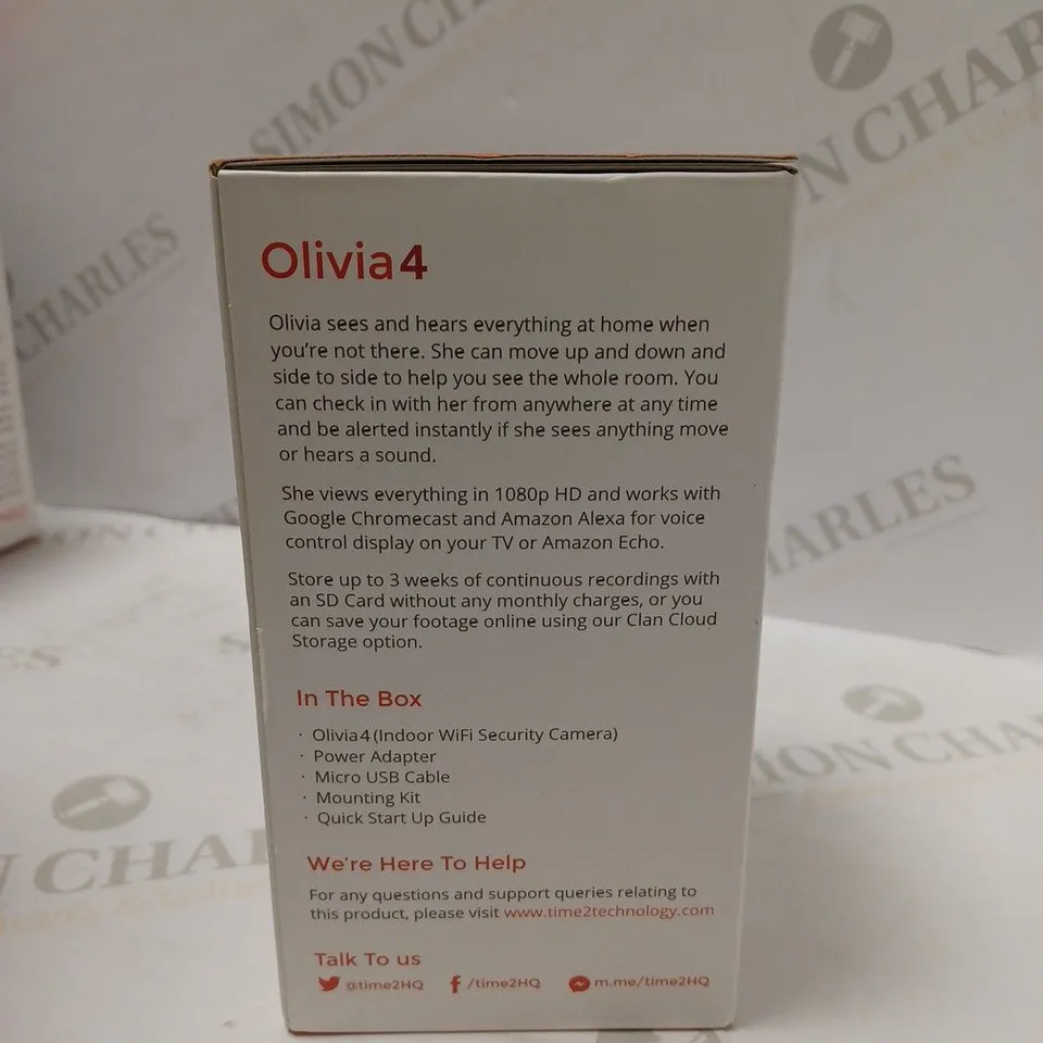 TIME 2 - OLIVIA 4 - INDOOR WIFI SECURITY CAMERA