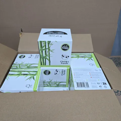 THE CHEEKY PANDA BAMBOO FACIAL TISSUE – 12 BOXES, 3-PLY, 56 SHEETS EACH