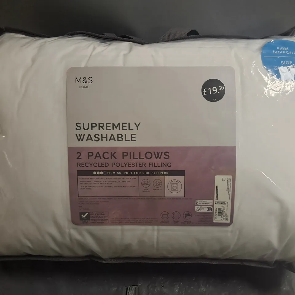 M&S PAIR OF FIRM SUPPORT PILLOWS