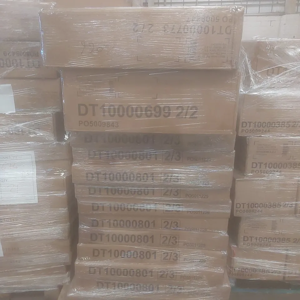PALLET OF ASSORTED BRAND NEW AND INCOMPLETE DESIGNER FLATPACK FURNITURE PARTS