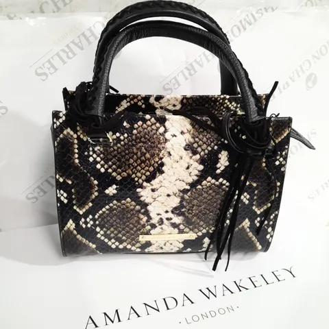 AMANDA WAKELEY THE SNAKESKIN SMALL CARRY BAG 