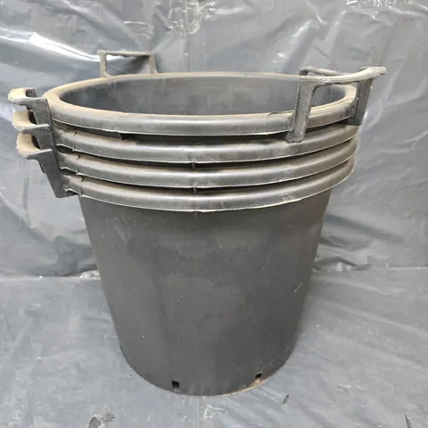 PACK OF 4 HEAVY DUTY 30L PLANTER POTS WITH HANDLES