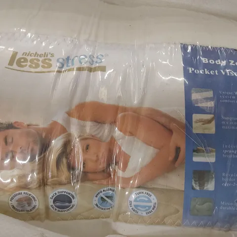 QUALITY BAGGED & ROLLED NICHELIS BODY ZONE POCKET VISCO 1800 KINGSIZE 5' MATTRESS 