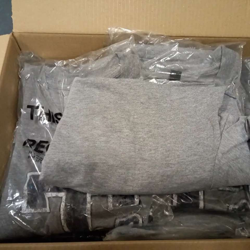 BOX OF BRAND NEW COTTON ON GREY MARL T-SHIRTS SIZE L
