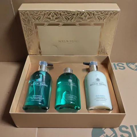 MOLTON BROWN BLUE MAQUIS GIFT SET – HAND WASH, BATH & SHOWER GEL & HAND LOTION