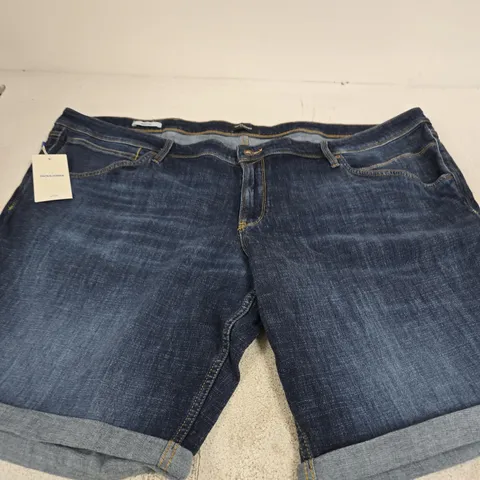 JACK & JONES DARK WASH DENIM SHORTS – MENS +FIT - 54