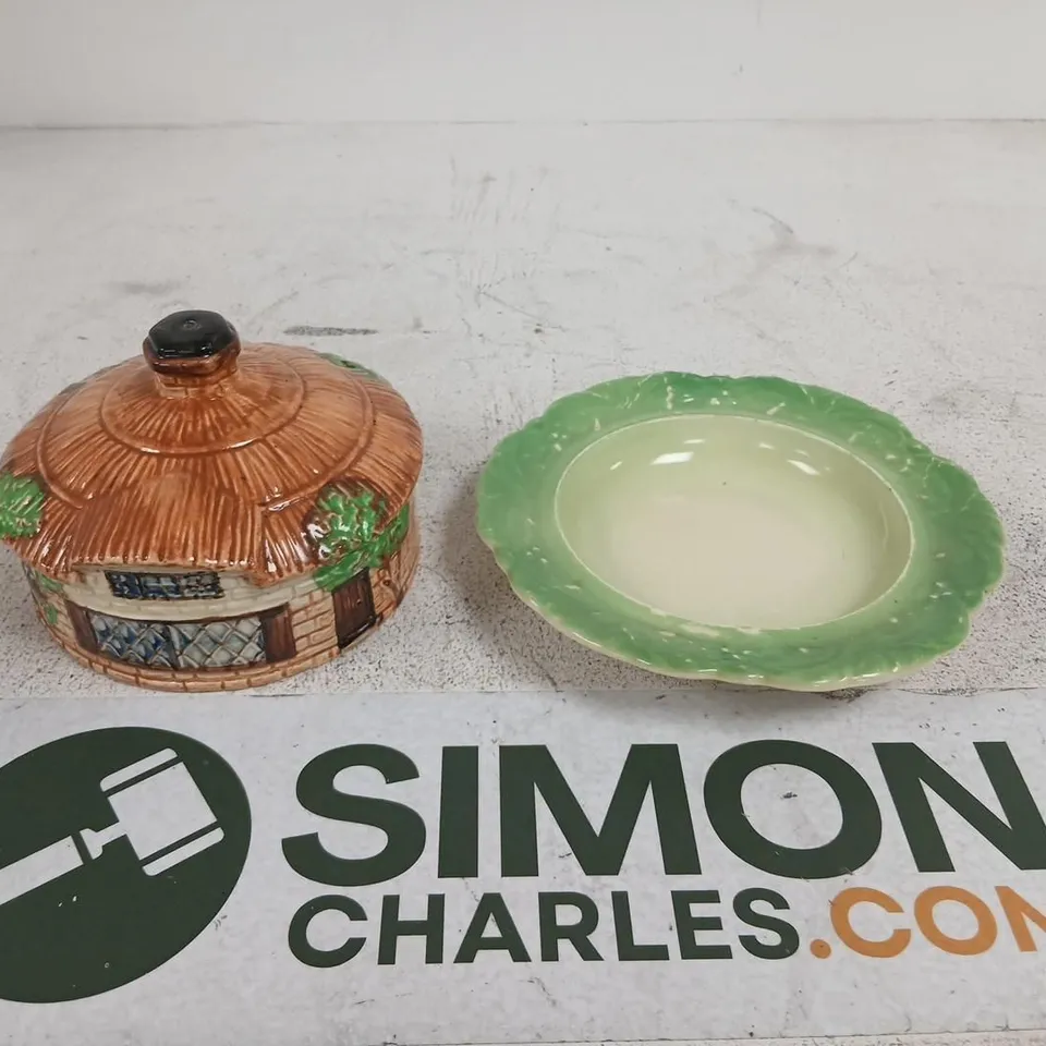 ENGLISH BESWICK CERAMIC COTTAGE WARE BUTTER OR CHEESE DISH