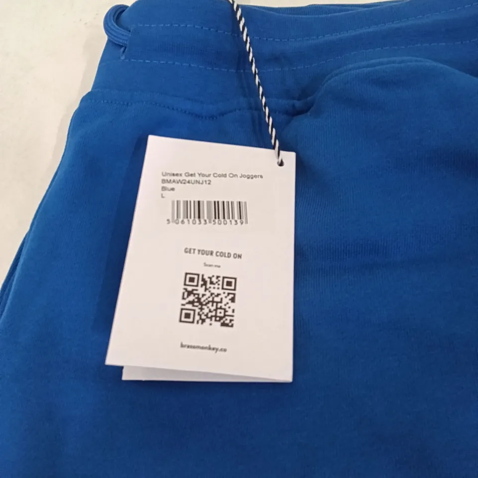 BOX TO CONTAIN BRASS MONKEY JOGGERS BLUE SIZE L APPROXIMATELY 12
