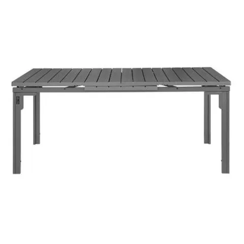 BOXED BOLERO VALLETTA GREY SLATTED EXTENDABLE OUTDOOR DINING TABLE (1 BOX)
