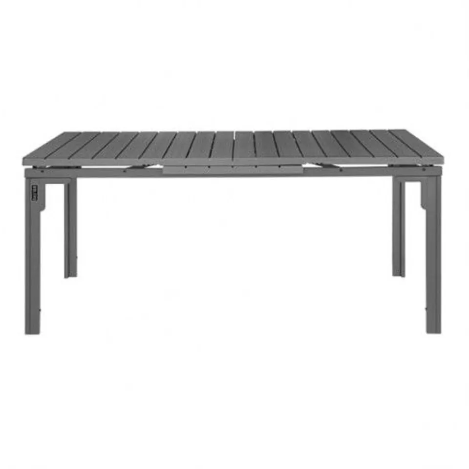 BOXED BOLERO VALLETTA GREY SLATTED EXTENDABLE OUTDOOR DINING TABLE (1 BOX)