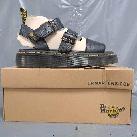 BOXED PAIR OF DR MARTENS GRYPHON QUAD SANDALS IN BLACK SIZE UK 6