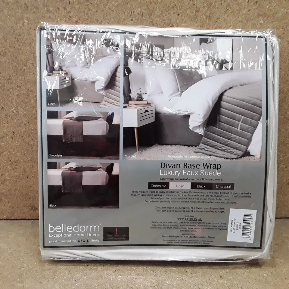 BRAND NEW BELLEDORM DOUBLE BED FITTED SHEET - LINEN